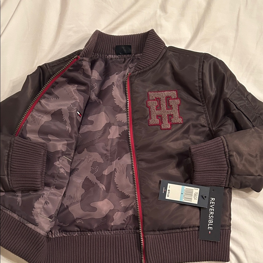 NWT Tommy Hilfiger REVERSIBLE Boys Bomber Jacket
